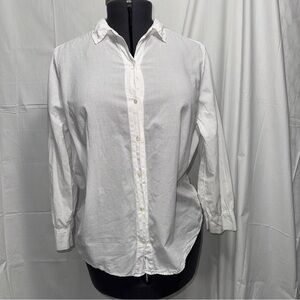 Velvet by gram and Spencer white cotton button down shirt size large